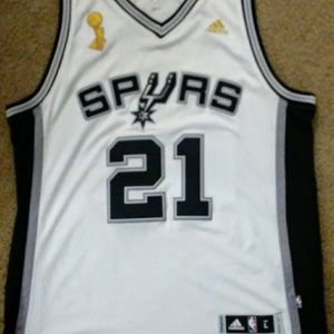 2014 NBA Champion SA Spurs Tim Duncan BBall Jersey